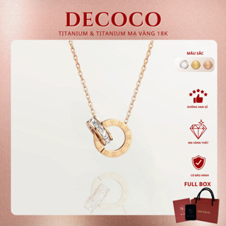 Dây chuyền, vòng cổ Timeless DECOCO vòng tròn vô cực titan không đen gỉ ( kèm Túi giấy + Hộp + Thiệp )