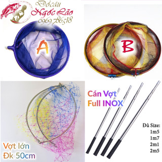  Vợt Cá Câu Đài Câu Bằng FULL NOX SIÊU CỨNG Cao Cấp - Loại Tốt Giá Rẻ Nhất - Nhiều Kích Thước 