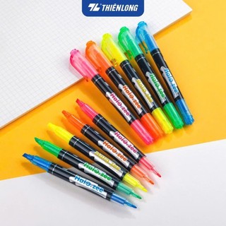 Bút Dạ Quang 2 Đầu Mực Neon Sáng Thiên Long HL-03 (Màu Vàng)
