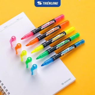 Bút Dạ Quang 2 Đầu Mực Neon Sáng Thiên Long HL-03 (Màu Vàng)