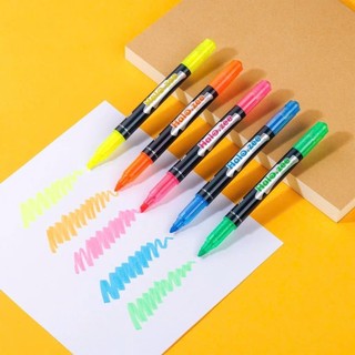 Bút Dạ Quang 2 Đầu Mực Neon Sáng Thiên Long HL-03 (Màu Vàng)