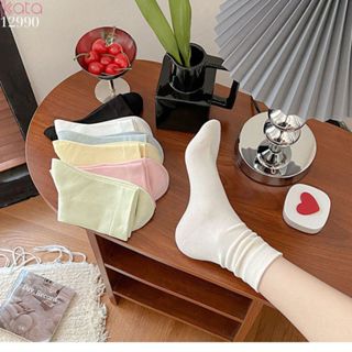  Tất bông mềm mịn,vớ trơn giữa bắp chân nữ 12990 