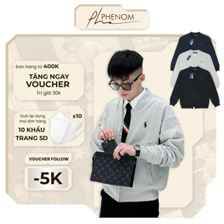 Áo khoác Bomber Ralph Lauren Ngựa Thêu QC Cao Cấp - Vải Nỉ Chân Cua Thanh Lịch, Sang Trọng - PHENOM