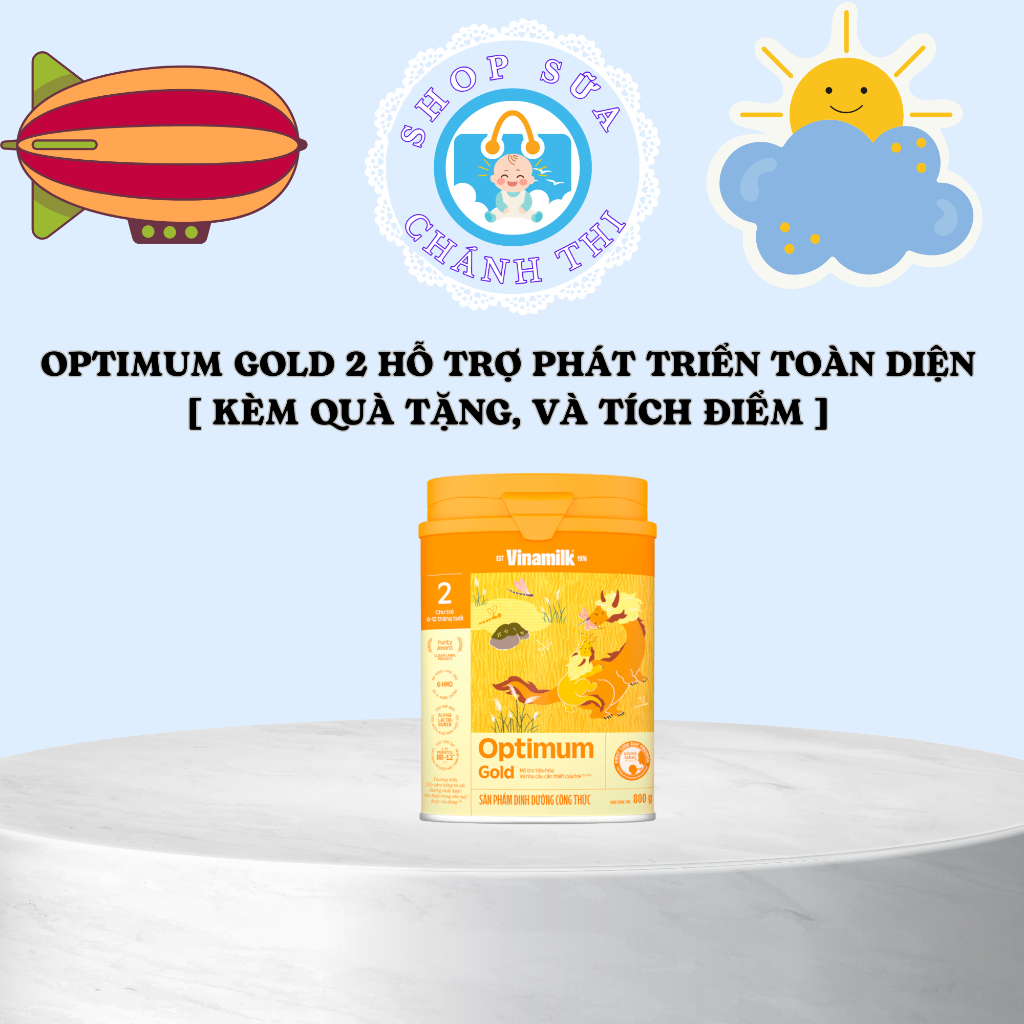 Optimum Gold 2 800g, Sữa Optimum Gold 2 Hỗ Trợ Phát Triển Trí Tuệ Và Thị Giác Cho Bé ( 800g ) [Kèm Q