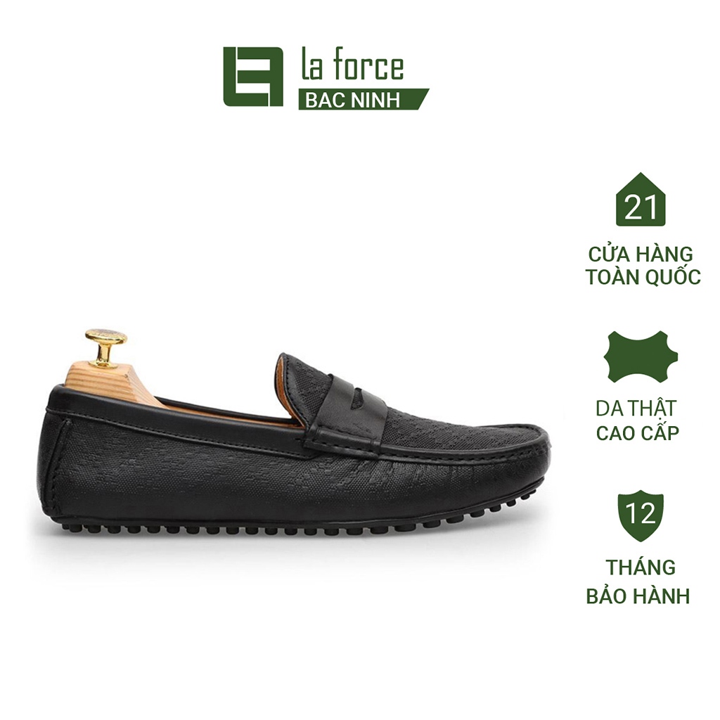 Giày lười nam LAFORCE GNLA12996-D  da bò cao cấp họa tiết kẻ ca rô trẻ trung Laforce Bắc Ninh