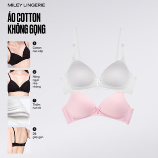 Set 2 áo ngực cotton không gọng free bra miley lingerie brw02015-12015