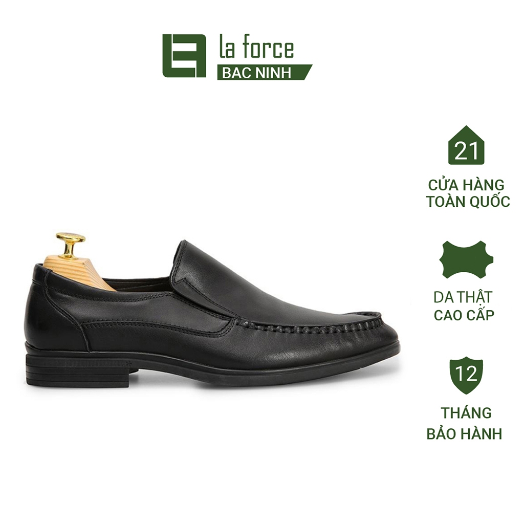 Giày nam da bò bóng phối chun hai bên hông Laforce Bắc Ninh GNLA79201-80-D-BN