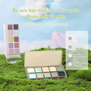 SHEDELLA [24H iao hàng nhanh từ Hà Nội] ản phẩm mới Giá thấp 10 màu Bảng Fantasy Nhiều Màu Sắc Bảng Phấn Mắt Mười Màu