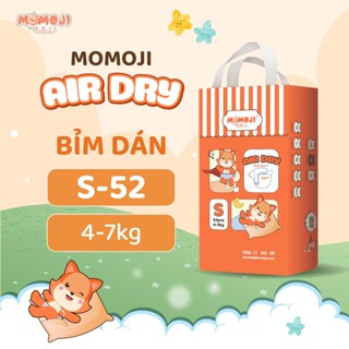   Phiên Bản Mới  Tã Bỉm Dán Momoji Air Dry Êm Mềm Siêu Khô Thoáng An Toàn Cho Bé Size S52 