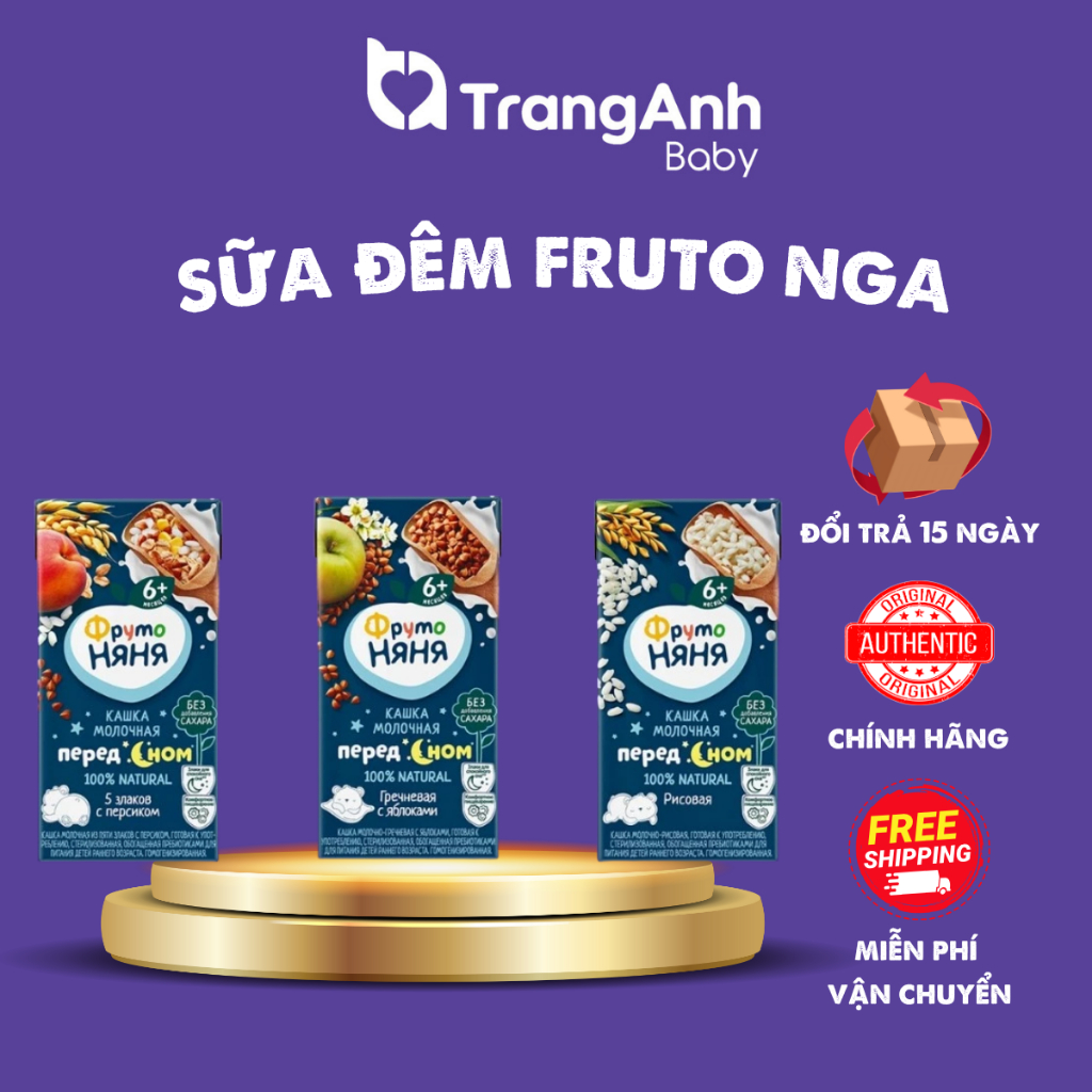 Sữa nước Fruto Nga đêm giúp bé no lâu, ngủ ngon, tăng cân từ 6m - Trang Anh Baby Store