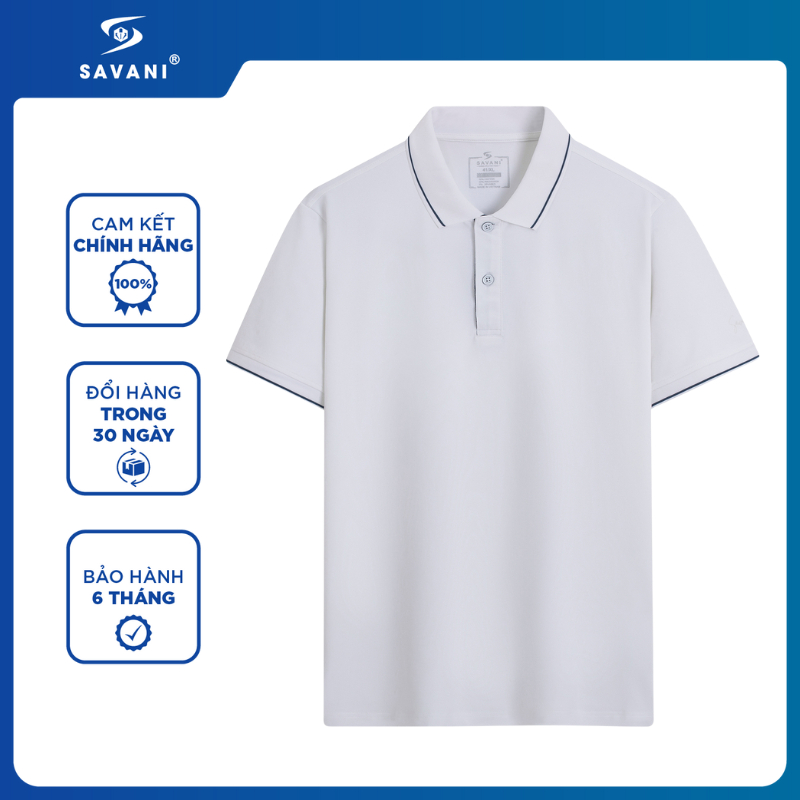  Áo Polo Nam SAVANI Trơn Cổ Viền Thanh Lịch Áo Thun Nam Chất Liệu Thoáng Khí Co Dãn Tốt MPU025S5 