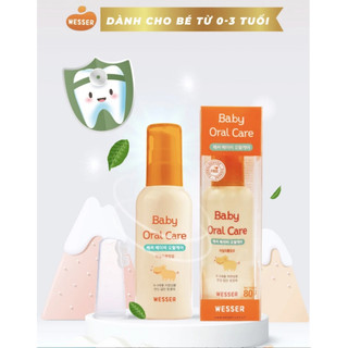 Nước Rơ Lưỡi Cho bé, Dung Dich Làm Sạch Lưỡi Wesser 80g Hương LIệu Tự Nhiên An Toàn WRL