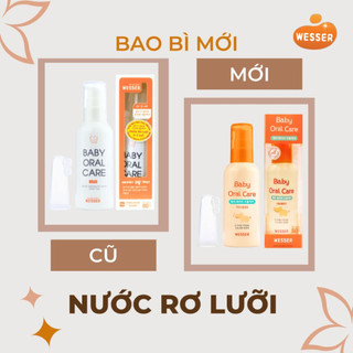 Nước Rơ Lưỡi Cho bé, Dung Dich Làm Sạch Lưỡi Wesser 80g Hương LIệu Tự Nhiên An Toàn WRL