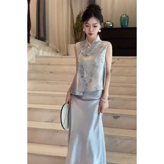 Set áo gile xinh xẻo set áo váy đầm