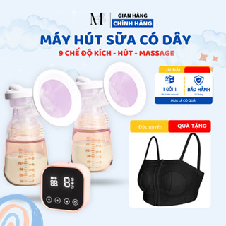 Máy Hút Sữa Điện Đôi MALOBY Massage 5 Chức năng 9 Lực, Hút Không Đau, Kích Thích Tuyến Sữa