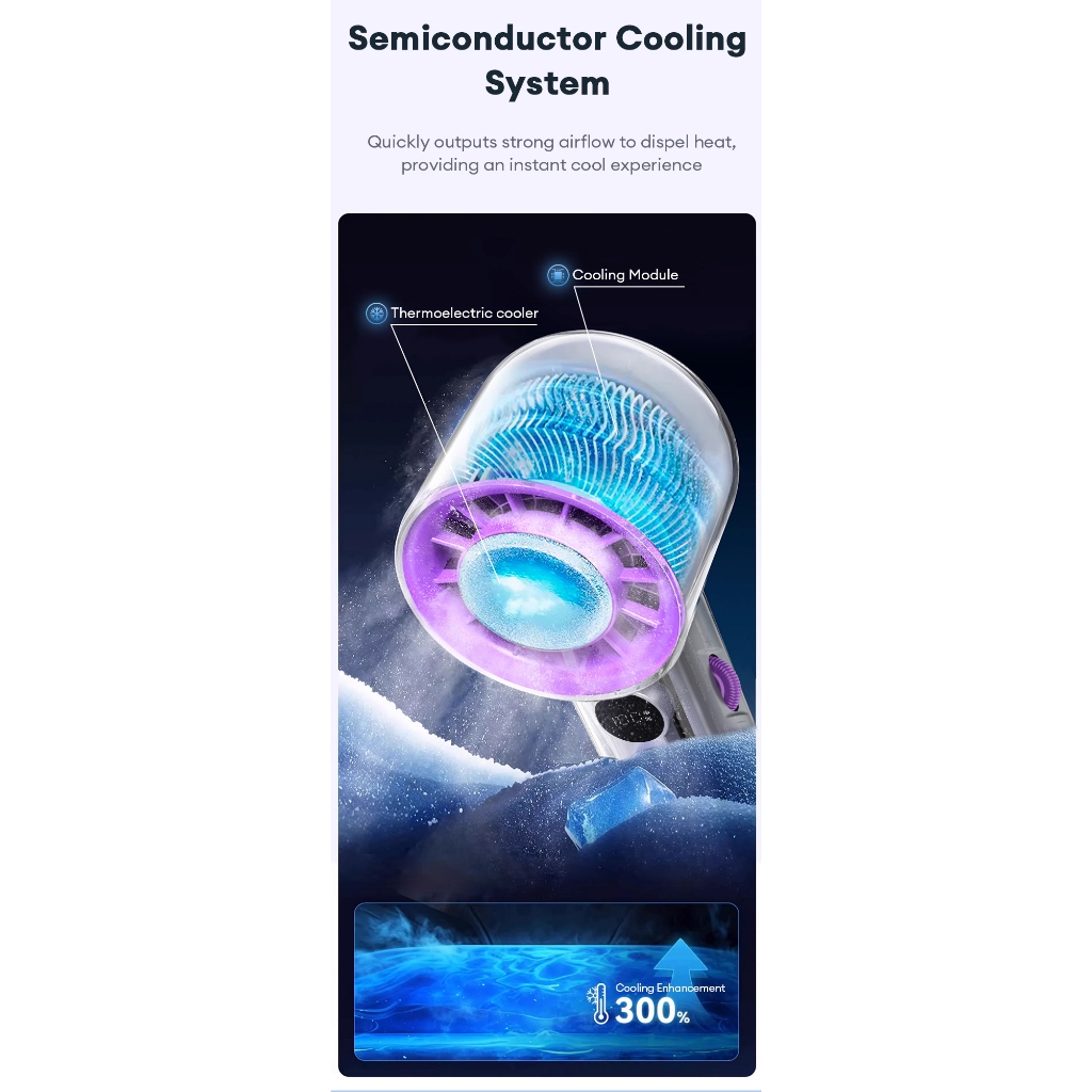 JAMAY Quạt cầm tay băng lạnh	Kèm sò lạnh	quạt Turbo	sạc điện 8000mAh	siêu gió	điều chỉnh 199 cấp độ F9PLUS | BigBuy360 - bigbuy360.vn