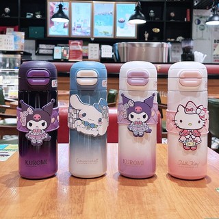  Bình Giữ Nhiệt Kuromi Cinnamon Gấu Dâu Kitty Elsa Spiderman Inox 316 