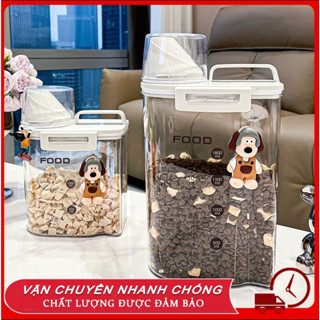 Hộp Đựng Hạt Thức ăn Chó Mèo,Chống nấm mốc, chống ẩm, chắc chắn và bền bỉ.Thức ăn cho chó và mèo nhiều loại kích cỡ.