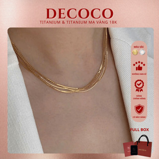  Dây chuyền nữ choker DeCoco Evelyn layer 4 lớp dây phụ kiện trang sức titan không han gỉ   kèm túi giấy hộp thiệp  