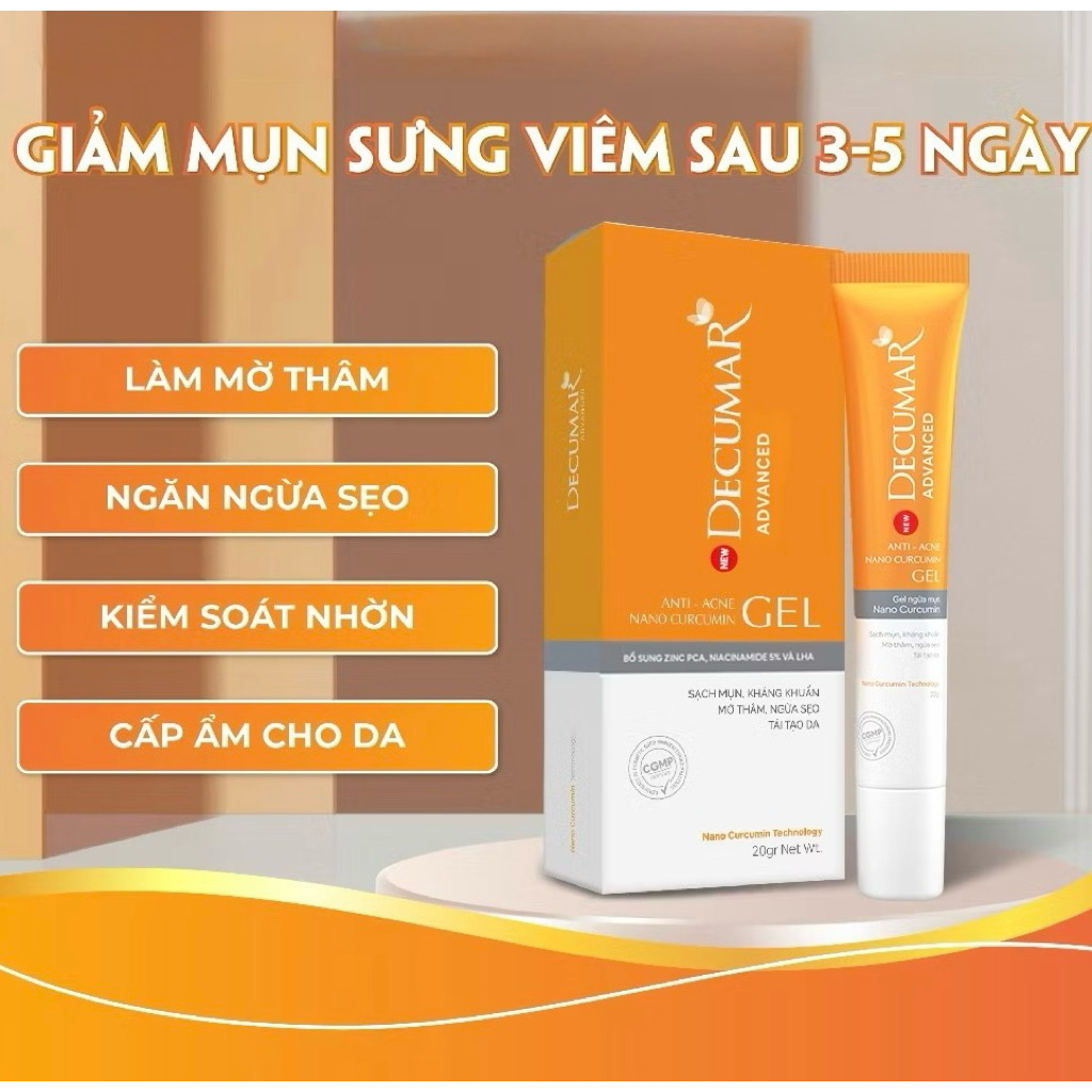 Gel chấm ngừa mụn và thâm Nano Decumar Advanced 20g - Anti-Acne Promax 15g