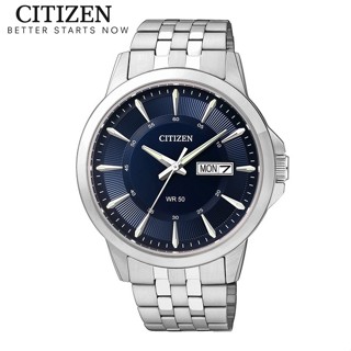  Đồng Hồ Nam Citizen Pin-Quartz Dây Thép Không Gỉ BF2011-51L - Mặt Xanh  41mm  