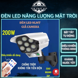 Đèn led năng lượng mặt trời giả camera, Đè led cảm biến tự động bật tắt, chống trộm, chống nước IP65