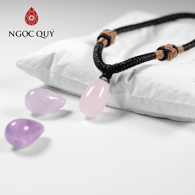 Mặt dây chuyền giọt nước đá thiên nhiên  - Ngọc Quý
