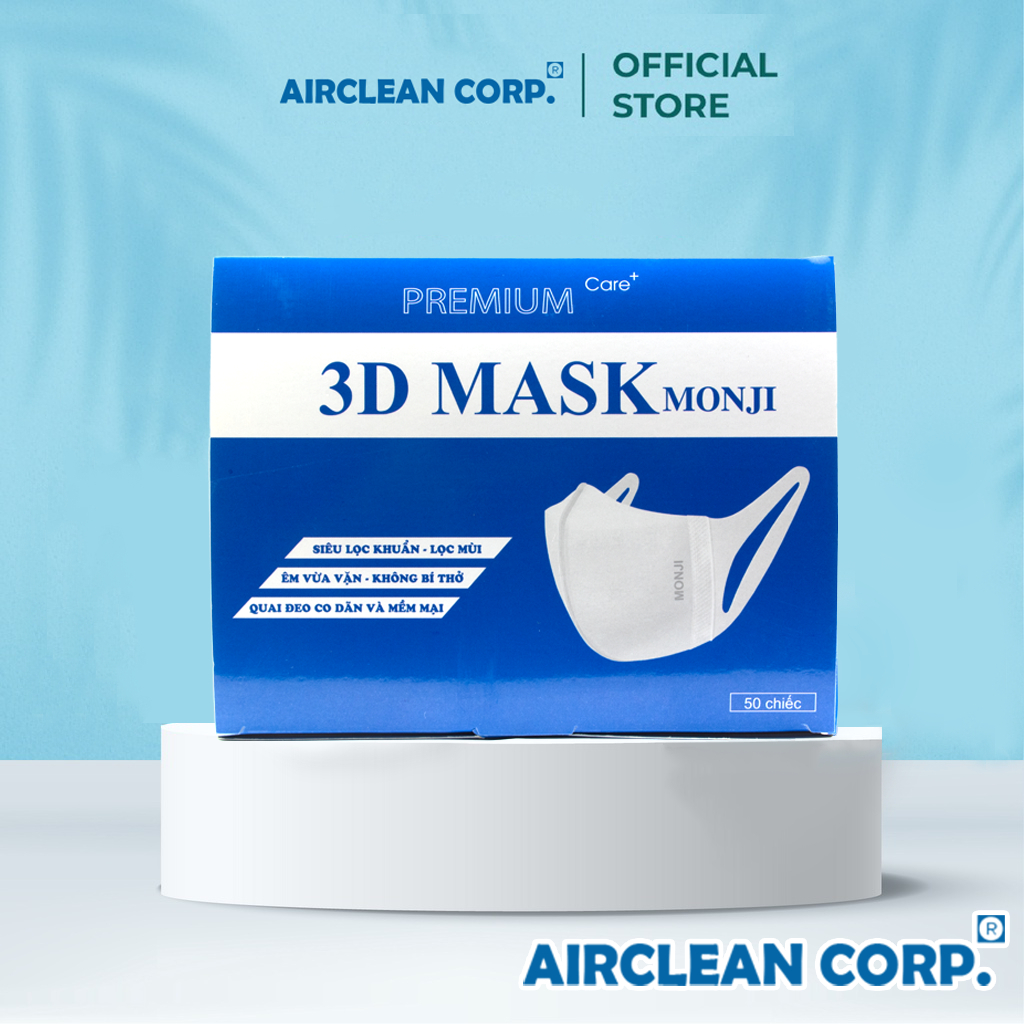 Khẩu Trang 3D Mask Monji công nghệ dập Nhật Bản hộp 50 cái