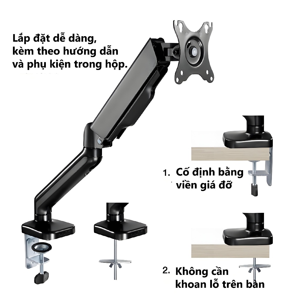 VARB 17''-32'' Giá Treo Màn hình máy tính Xoay 360 độ Tải trọng 9Kg | BigBuy360 - bigbuy360.vn
