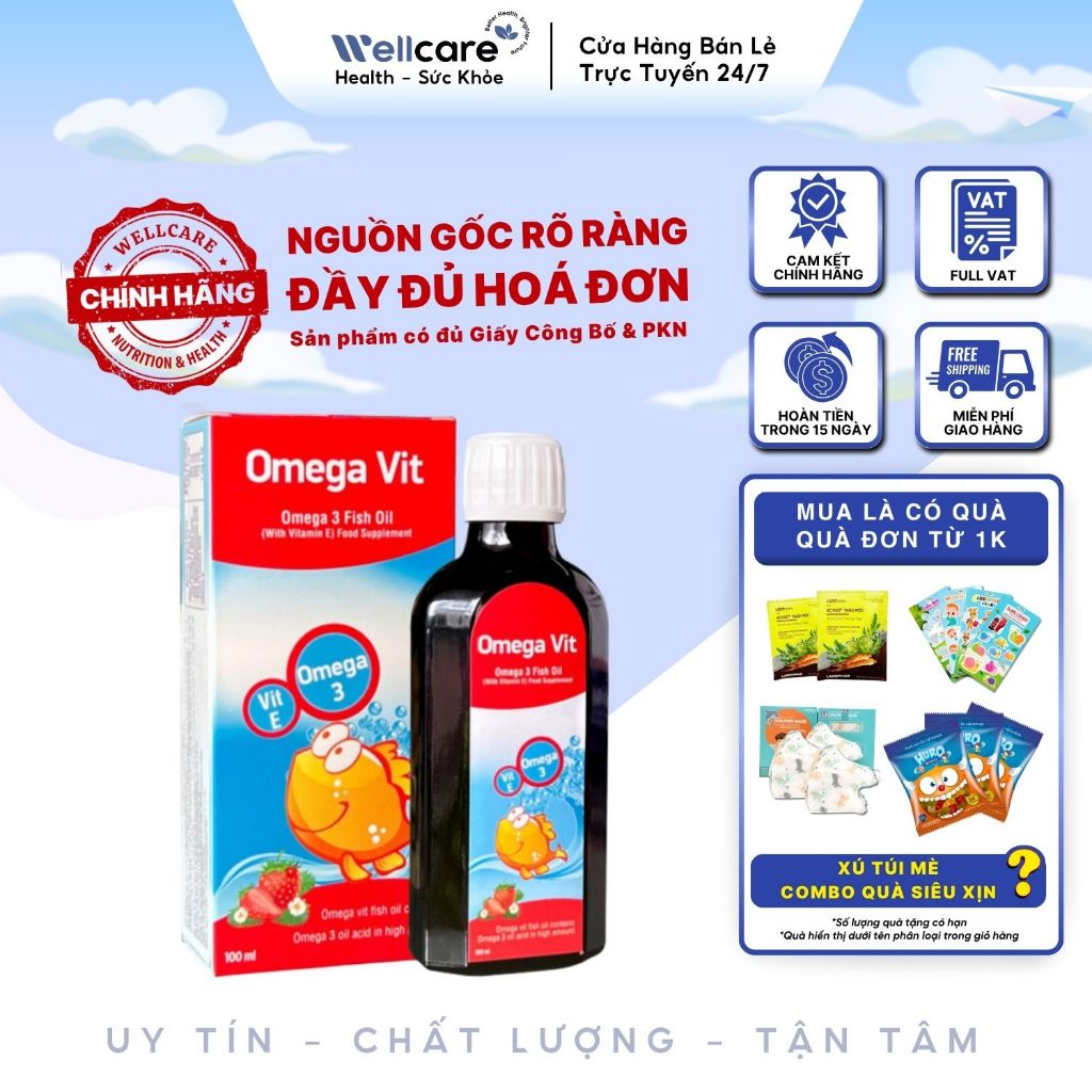 [✨CHÍNH HÃNG]  OMEGAVit Ocean Orzax Chai 100ml - Bổ Sung DHA EPA Đậm Đặc Hàm Lượng Cao IFOS 5 Sao ph