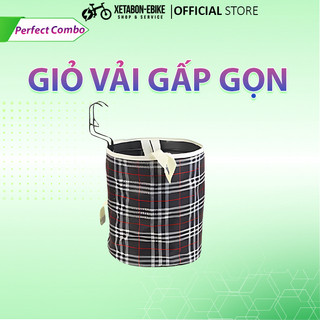  Giỏ vải cho xe đạp điện Giỏ vải Canvas chất liệu dày dặn Giỏ treo xe đạp có thể gấp gọn tiện lợi 