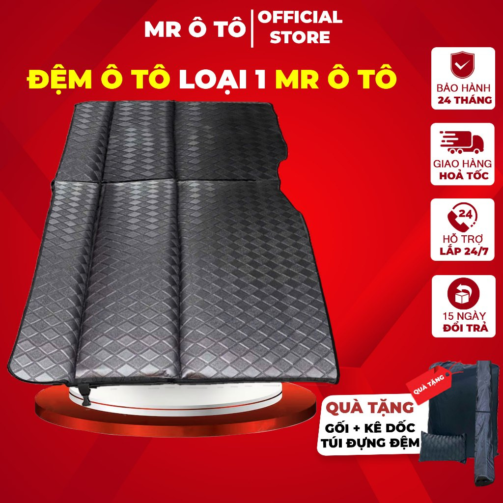 Đệm ô tô 6 lớp loại 1 chính hãng MR ÔTÔ gỗ tự nhiên ép Plywood, nệm ghế ô tô da dễ gấp gọn,tiện lợi bảo hành 2 năm DG001