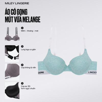 Áo Ngực Nữ Có Gọng Mút Vừa Miley Lingerie Sporty Chic- BRC07002