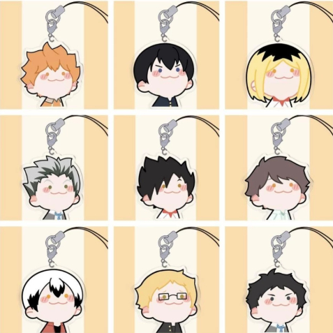 Móc khóa Haikyuu Shoyo Hinata Bokuto Kotarou cute dễ thương