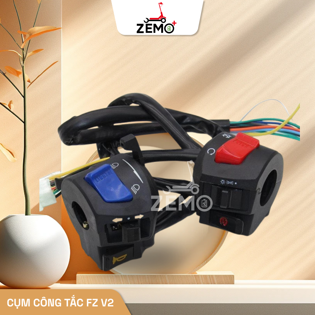 Cùm công tắc FZ v2 (2 bên) lắp cho xe máy