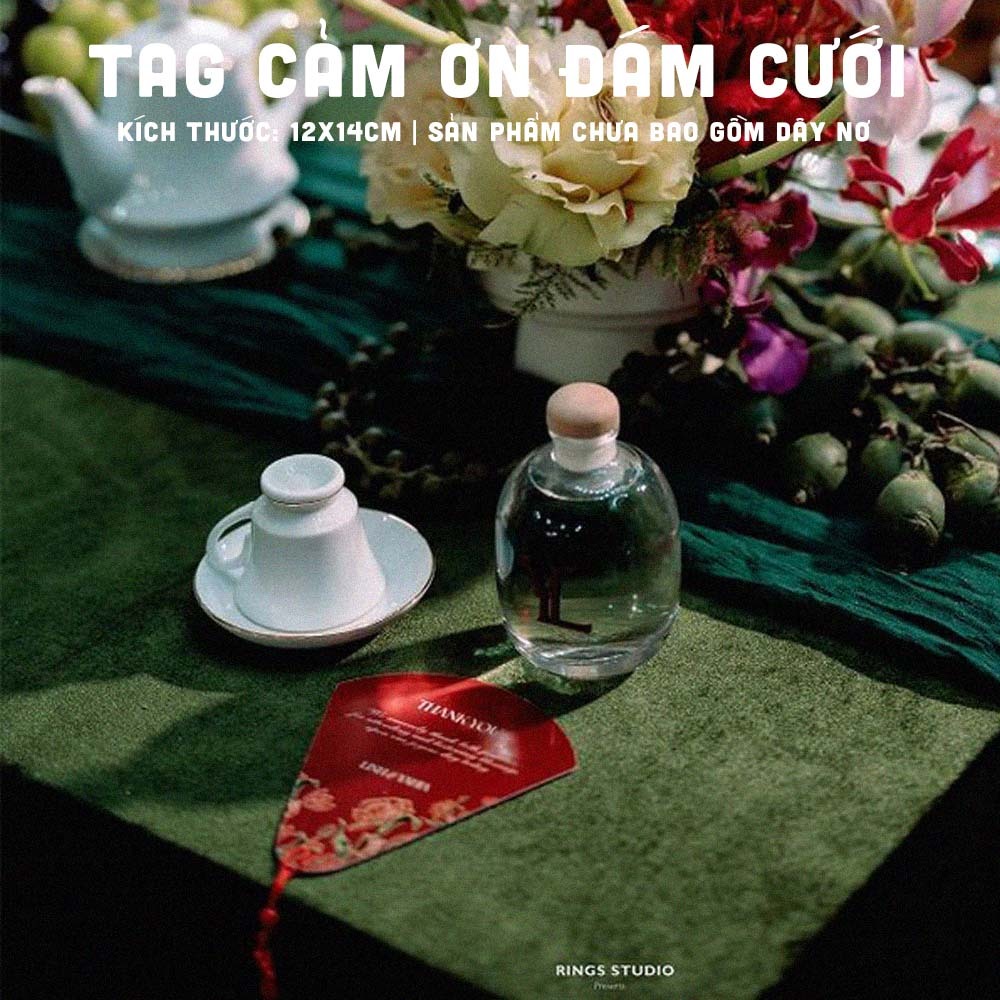 TAG CẢM ƠN ĐỂ BÀN GIA TIÊN MẪU ĐỎ TRUYỀN THỐNG - NGÀY CƯỚI - LỄ VU QUY - ĐÍNH HÔN - DẠM NGÕ