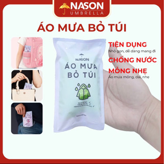 Combo áo mưa Nason bỏ túi nhỏ gọn tiện lợi dễ sử dụng Nason