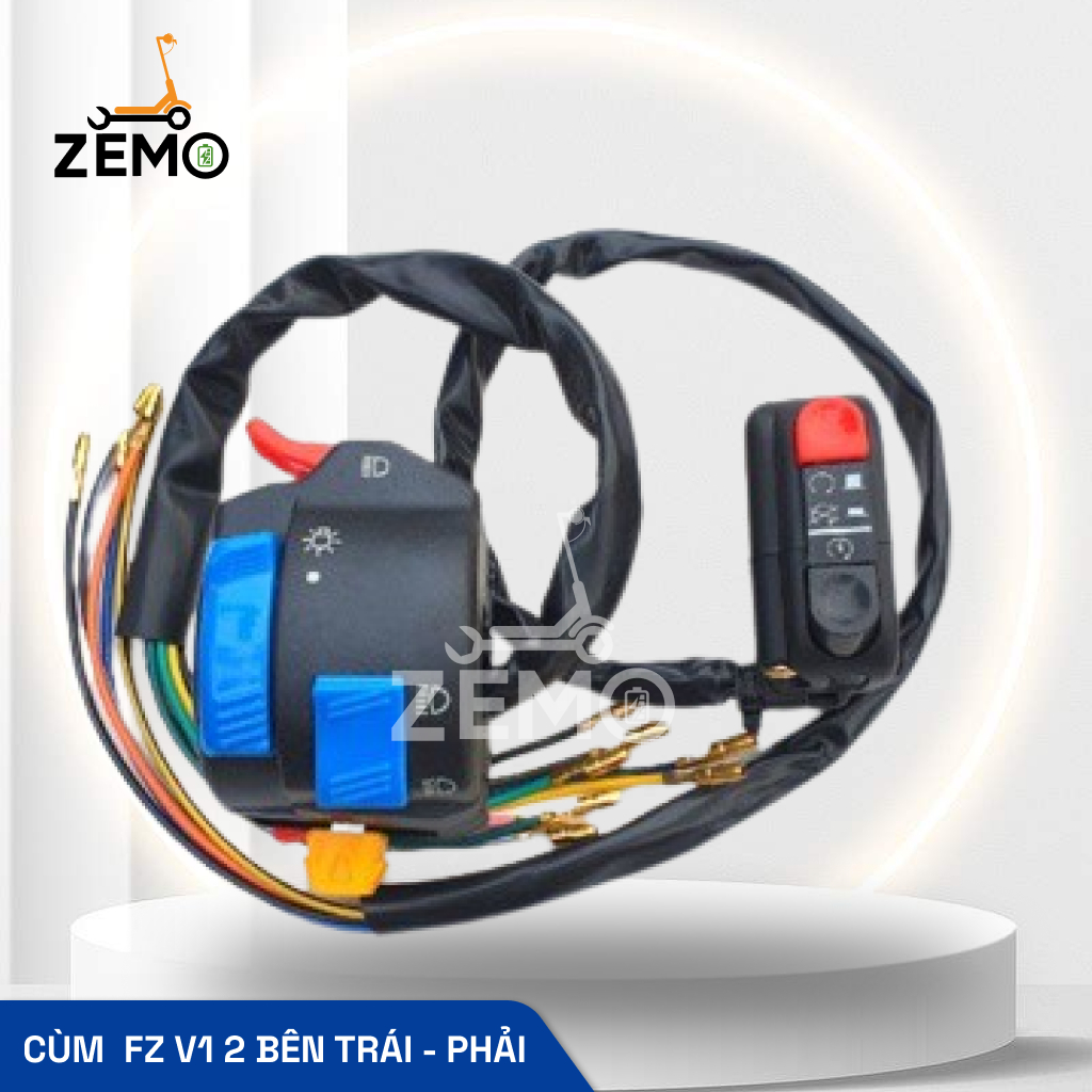 Cùm FZ V1 gồm 2 bên trái phải đầy đủ chức năng