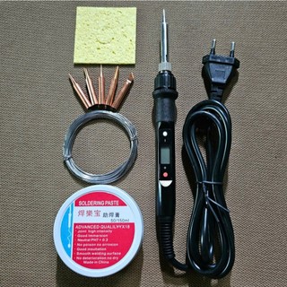  Bộ Mỏ Hàn Thiếc 80W 220V 5 Món Có LCD Hiển Thị Nhiệt Độ 