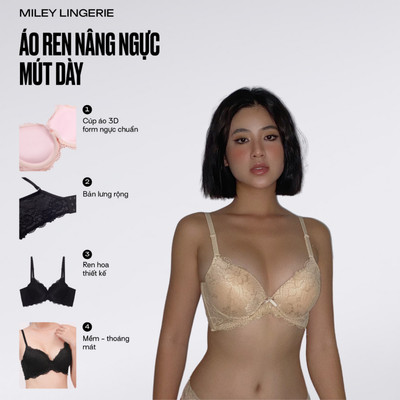 Áo Lót Nữ Nâng Ngực Mút Dày 4cm Active Miley Lingerie- Nâng Đỡ Vòng 1, Thoáng Khí.