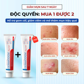 [MUA 1 ĐƯỢC 2] Gel Chấm Mụn DERMATIDEM PLUS 20g Giúp Giảm Viêm Mờ Thâm Mụn Gom Cồi Giảm Mụn Nhanh