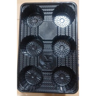  Khay đựng 6 ly NHỰA PET trà sữa mang đi TAKE AWAY  50 cái   khay đựng 6 bánh khay đựng 6 ly nhựa 