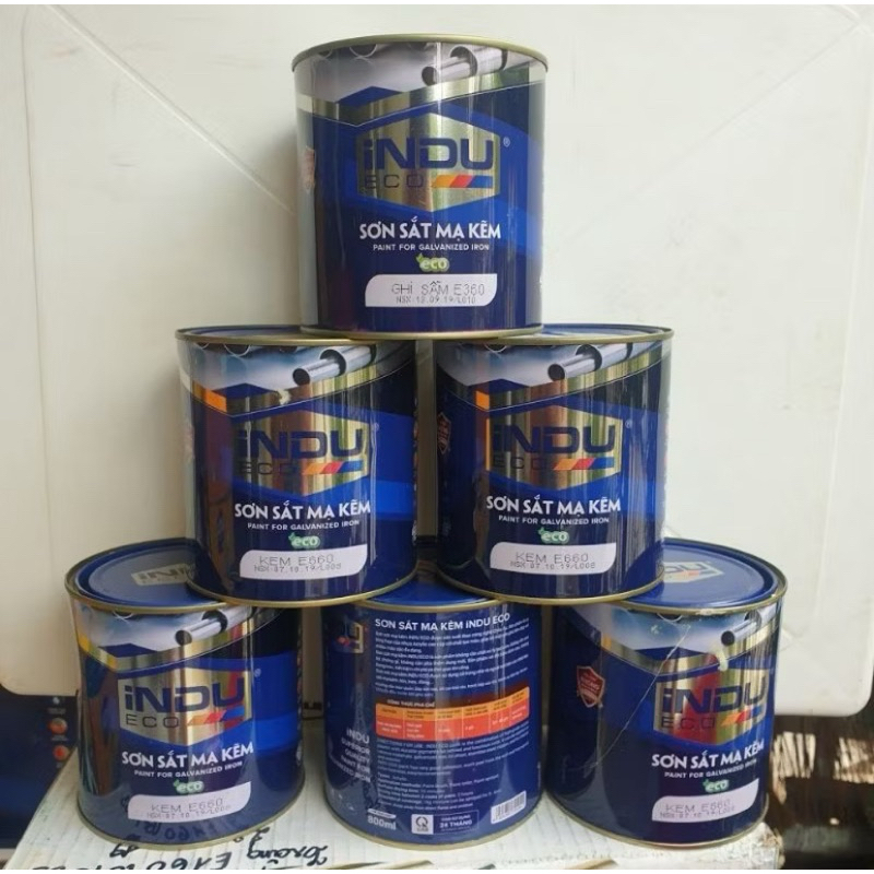 Sơn mạ kẽm INDU 750ml. Sơn sắt mạ kẽm chính hãng