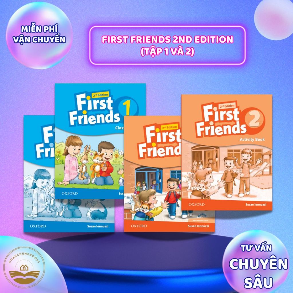 Sách - Giáo trình First Friends 2nd edition level 1, 2 - bộ gồm 2 quyển - có file nghe