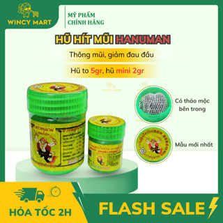 COMBO 1 - 3 Hũ Hít Thông Mũi Thảo Dược Hanuman / Hong Thai Siêu To Trend Idol Giảm Nghẹt Mũi Xoang Thái Lan - Wincy Mart