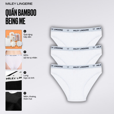 Combo 6 Quần Lót Nữ Miley Lingerie Vải Sợi Bamboo Cao Cấp Nature FBS0201-0101