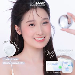 Kính áp tròng trong suốt Clear Moisture không màu có độ cận dành cho mắt nhạy cảm hãng Dabae