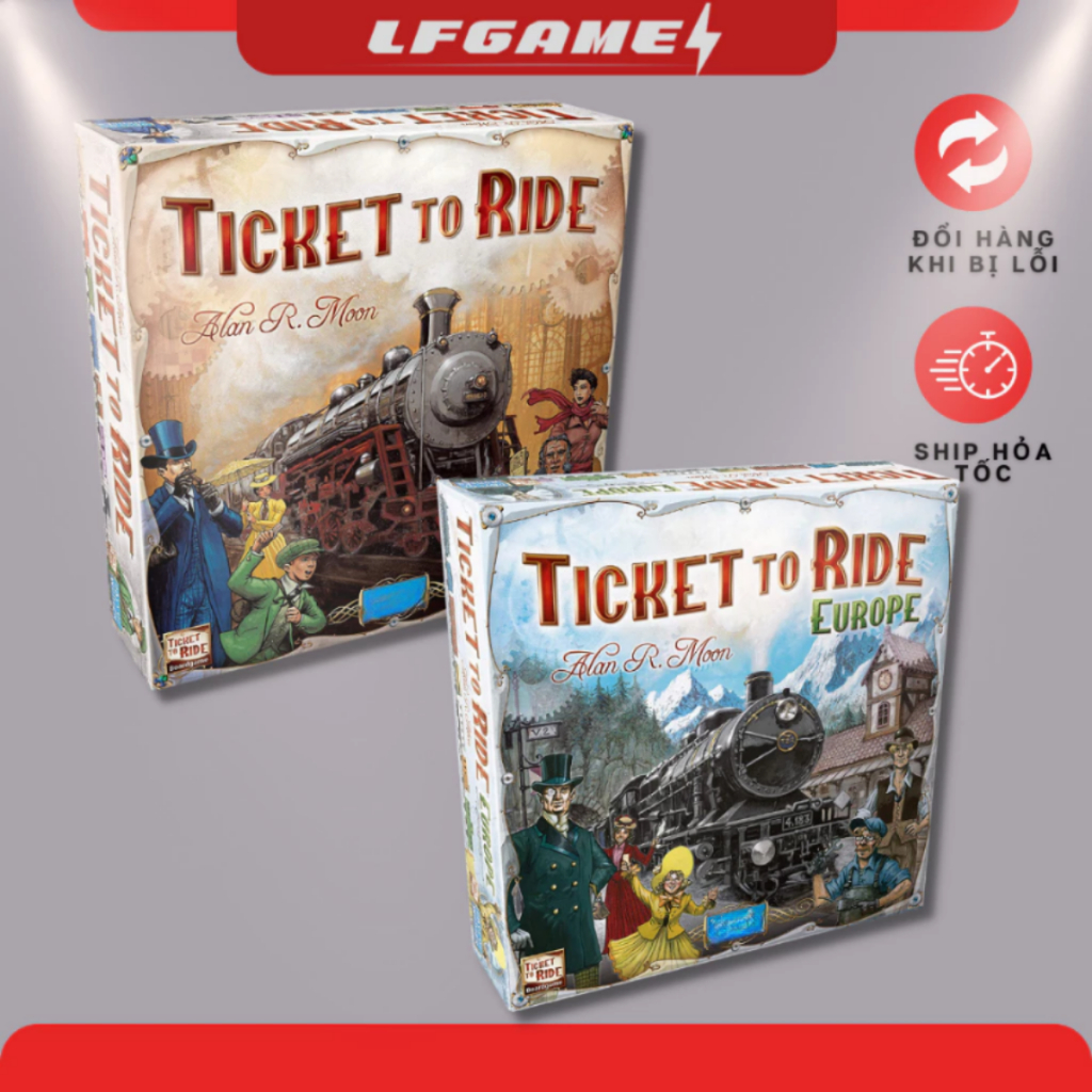 [CAO CẤP] Đồ chơi thẻ bài Boardgame TICKET TO RIDE North America Phiên bản Bắc Mỹ Tiếng Anh
