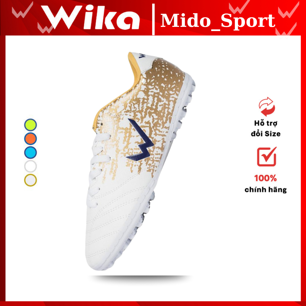 Giày bóng đá Wika Ultra 5 mẫu mới da nhăn,Chất Liệu Da Pu Cao Cấp Phủ Elvaloy, đã khâu full đế