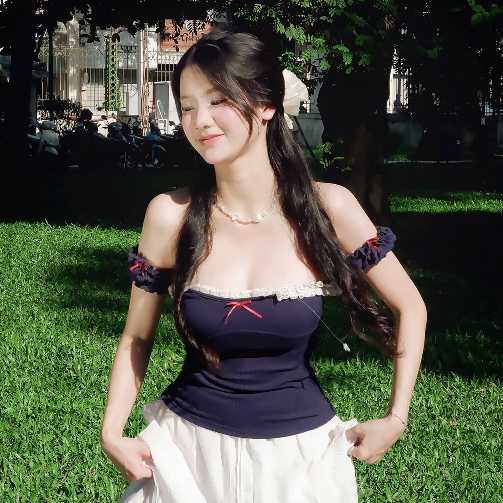 Áo Coquette Ống Croptop nữ mặc 3 kiểu có tay / tube/ 2 dây mùa hè Noiree - NA496